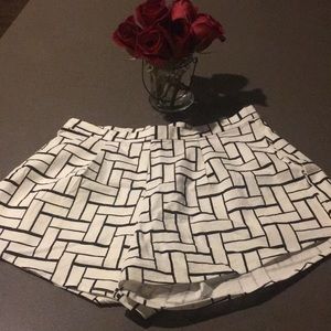 Black and white shorts